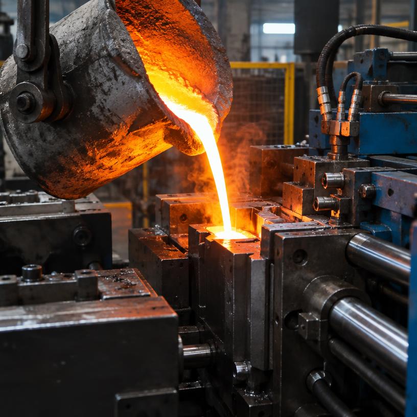Molten aluminium